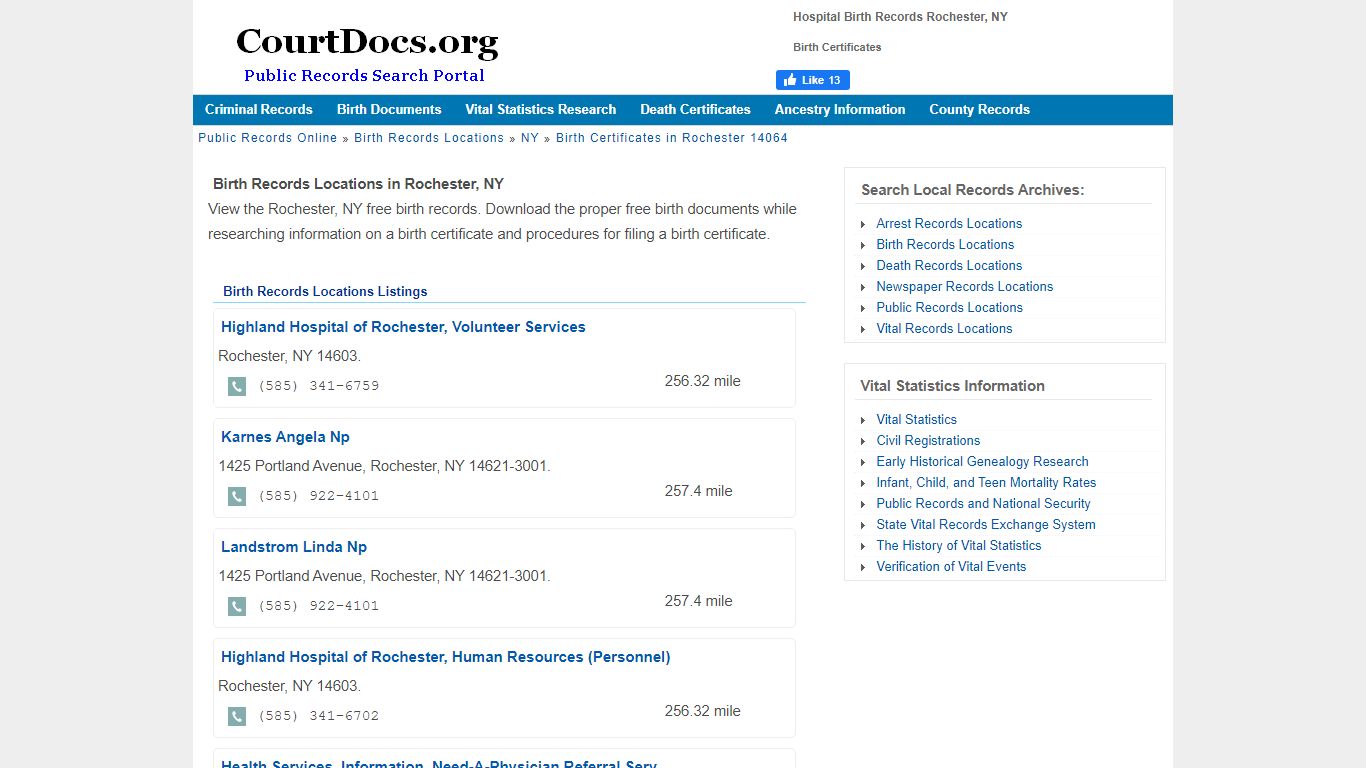 Hospital Birth Records Rochester, NY - Birth Certificates