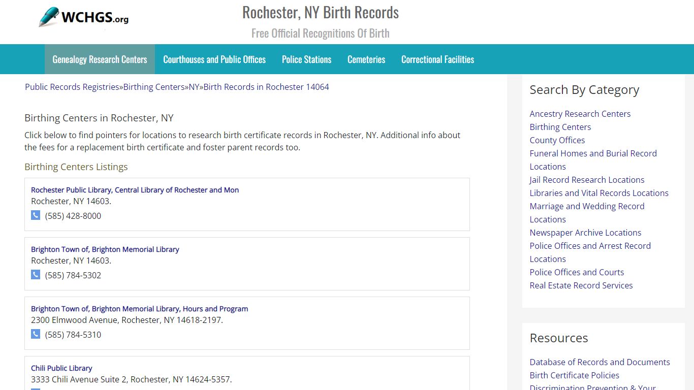 Rochester, NY Birth Records - Free Official Recognitions Of Birth